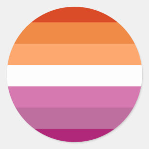 Sticker Rond Sticleur à drapeau de la Fierté lesbienne LGBT