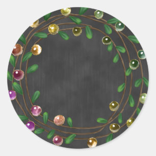 Sticker Rond Sticleur de courroie de tableau noir Berry