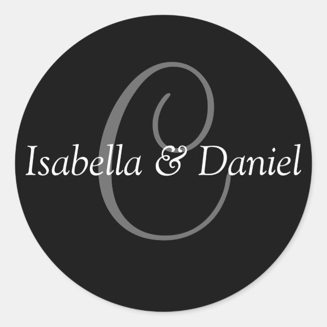 Sticker Rond Sticleur Mariage Monogramme C (Devant)