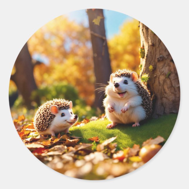 Sticker Rond Sticleur Porcupine Pals (Devant)