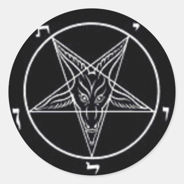 Sticker Rond Sticleur rond Baphomet (Devant)