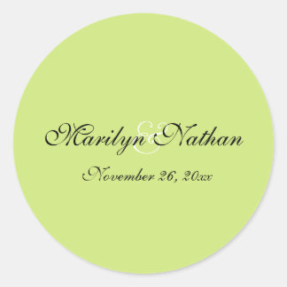 Sticker Rond Sticleur rond noir et vert poire de 1,5 po