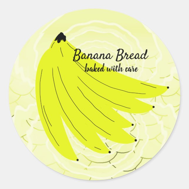Sticker Rond Sticulation ronde à pain bananier fait maison (Devant)