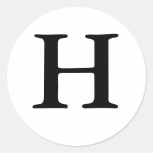 Sticker Rond Sticule de phoque Mariage Monogramme H