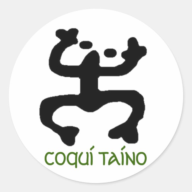 Sticker Rond Stikers Coqui Taino (Devant)