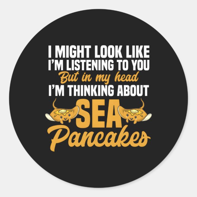 Sticker Rond Stingray Ocean Ta Ray Penser À Des Pancakes De Mer (Devant)