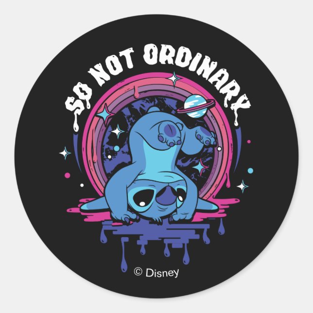Sticker Rond Stitch | Alors Pas Ordinaire (Devant)