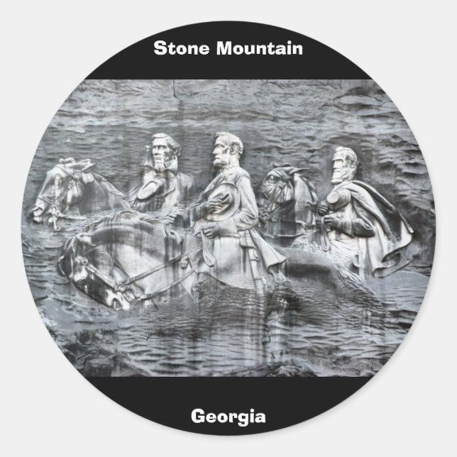 Sticker Rond Stone Mountain, Géorgie (Devant)