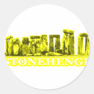 Sticker Rond Stonehenge Jaune transp Le MUSÉE Zazzle Cadeaux