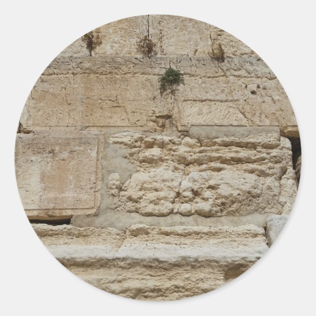 Sticker Rond Stones Kotel Western Wall Jerusalem (Devant)