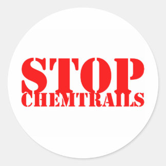 Sticker Rond Stop Chemtrails - Adhésif Redondo