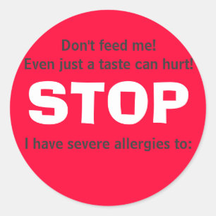 Sticker Rond STOP, ne me nourris pas !
