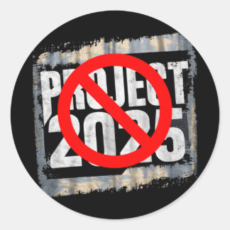 Sticker Rond Stop Project 2025 Anti-trump Pro-biden Anti-gop