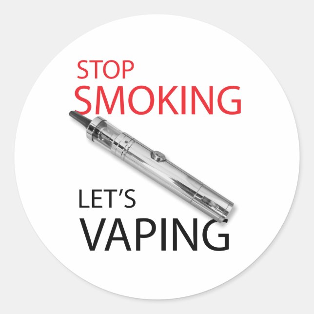 Sticker Rond Stop smoking (Devant)