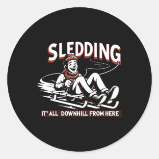 Sticker Rond Straîne à neige - Loi sur les sports d'hiver