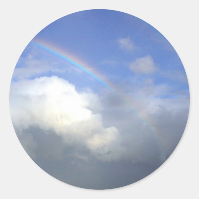 Sticker Rond Strandhill Irlande Rainbows Couds Sky (Devant)
