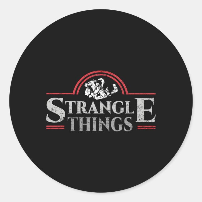 Sticker Rond Strangle Thèmes Mixed martial art Bjj brésilien Ji (Devant)