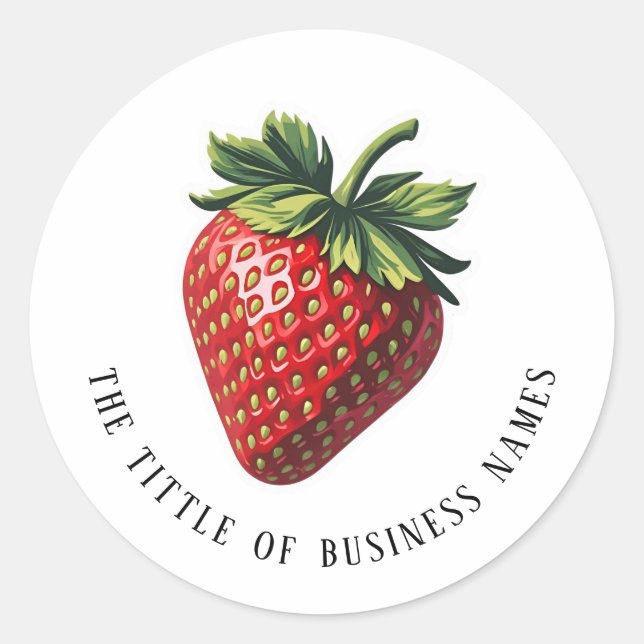 Sticker Rond Strawberry (Devant)