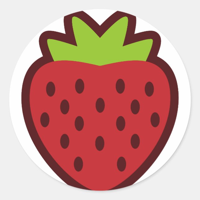 STICKER ROND STRAWBERRY (Devant)
