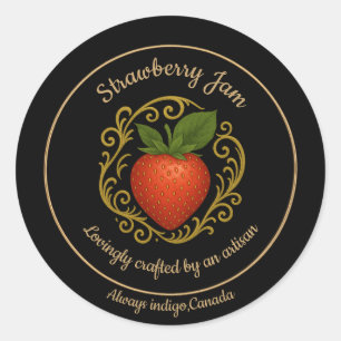 Sticker Rond Strawberry Morning – Gentle Artisan Label