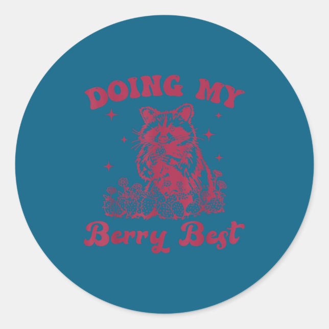Sticker Rond Strawberry Motivation Cute Berry Lover  (Devant)
