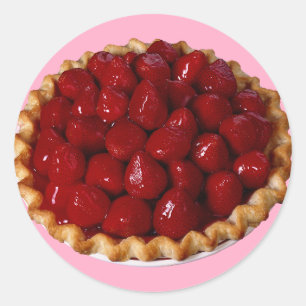 Sticker Rond Strawberry pie