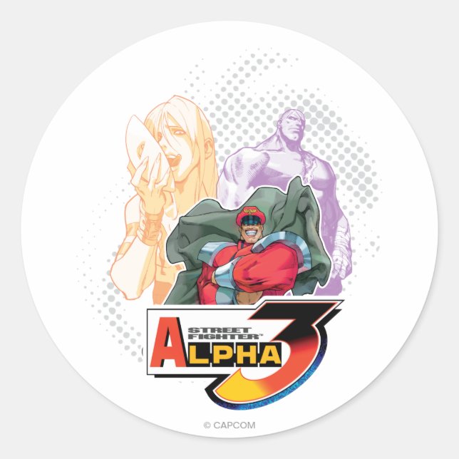 Sticker Rond Street Fighter Alpha 3 Shadowloo (Devant)