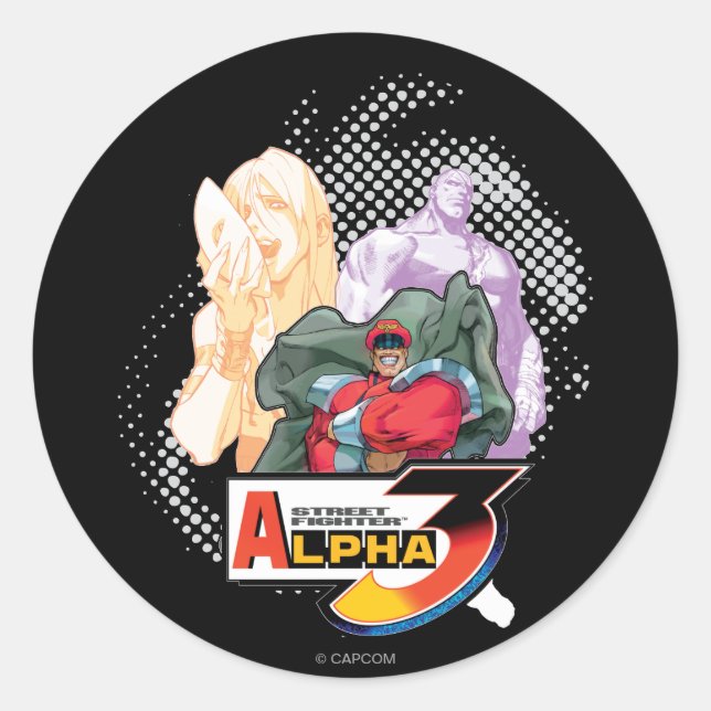 Sticker Rond Street Fighter Alpha 3 Shadowloo (Devant)