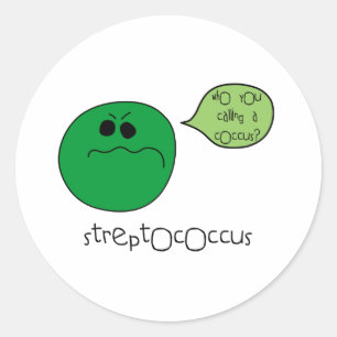 Sticker Rond Streptocoque