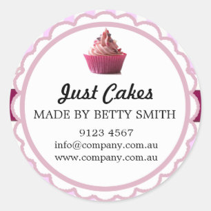 Sticker Rond Stricker de gâteau de coupe