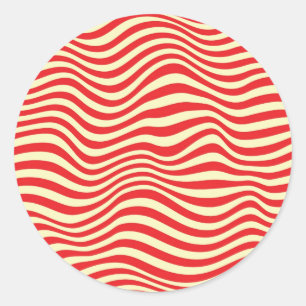 Sticker Rond Striped background