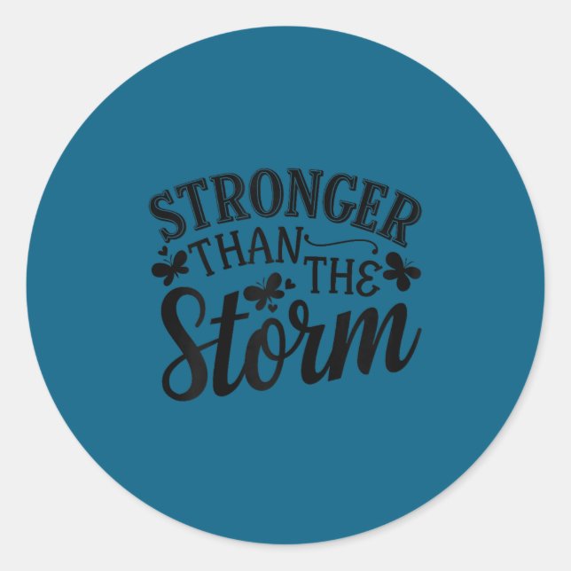 Sticker Rond Stronger Than The Motivational Insrational Sitive  (Devant)