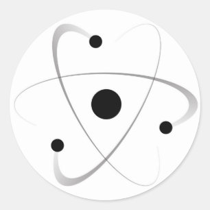 Sticker Rond Structure de la masse atomique