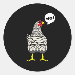 Sticker Rond Stubborn Wyandotte Chicken