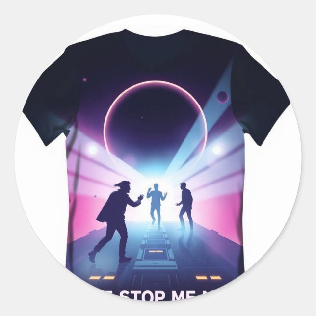 Sticker Rond Style Afrobeald typographie de tentacules (Devant)