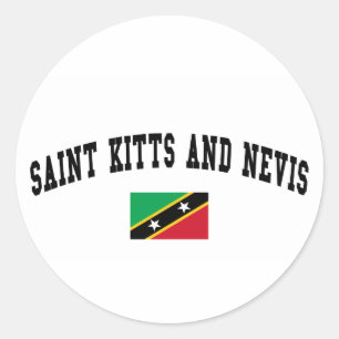 Sticker Rond Style de collège Saint-Kitts-et-Nevis