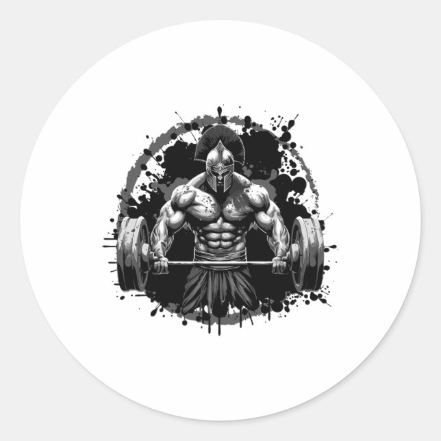 Sticker Rond Style de rêve d'entraînement Inc Bodybuilding spar (Devant)