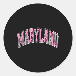 Sticker Rond Style de Varsity K du Maryland