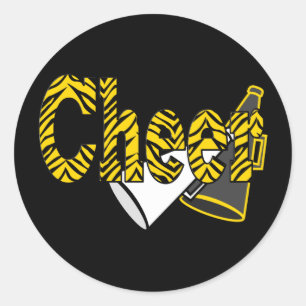 Sticker Rond Style de zèbre d'acclamation