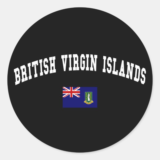 Sticker Rond Style des îles Vierges britanniques (Devant)