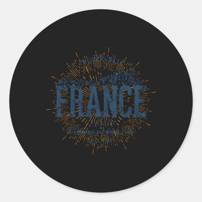Sticker Rond Style France (Devant)