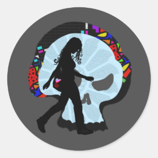 Sticker Rond Style mortel