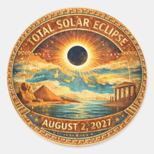 Sticker Rond Style Mosaïque 2027 Eclipse