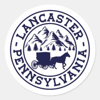 Sticker Rond Style Retro Vintage Lancaster PA