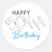 Stylish Happy 50th Birthday Typographie