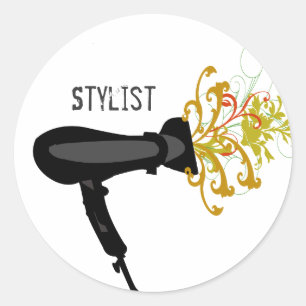 Sticker Rond Styliste de séchoirs Florales