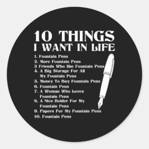 Sticker Rond Stylo Fontaine