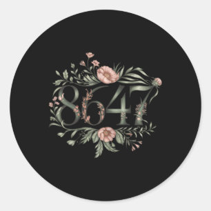 Sticker Rond Subtle Anti Trump 8647 Floral Boho Président