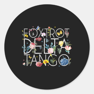 Sticker Rond Subtle Anti Trump 86 47 Floral Boho Style