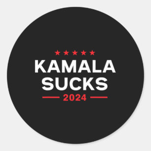 Sticker Rond Sucks 2024 Anti Kamala Harris